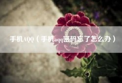 手机AQQ（手机aqq密码忘了怎么办）